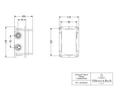 Set instalare baterie duș încastrată Villeroy&Boch Vi-Box Termostat