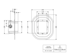 Set instalare baterie duș încastrată Villeroy&Boch Vi-Box
