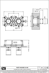 Set instalare baterie încastrată lavoar Gessi 54198