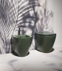 Set vas WC suspendat Simas Juniper Mirto Matt Green Vertigo + capac Soft-Close