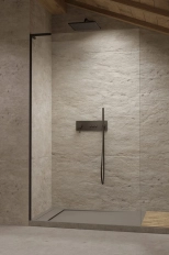 Sticla de duș Radaway Walk-In Modo SL Black II 90x200 Stânga