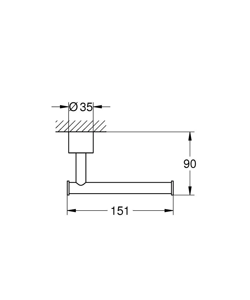 Suport hirtie igienica Grohe Atrio Gold — 2