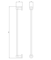 Полотенцедержатель 40 cm OMNIRES Modern Project Brushed Nickel MP60214NI