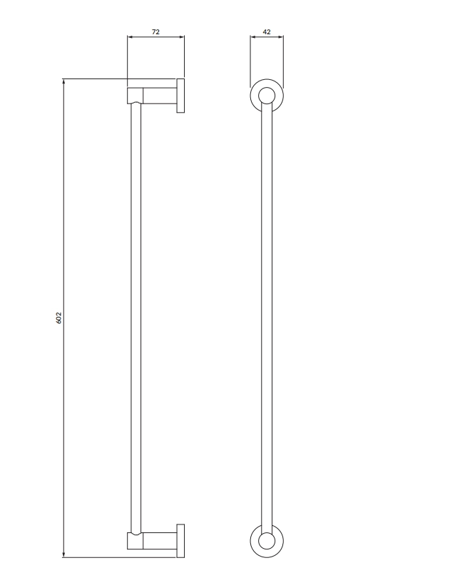 Полотенцедержатель 60 cm OMNIRES Modern Project Brushed Brass MP60216BSB — 2