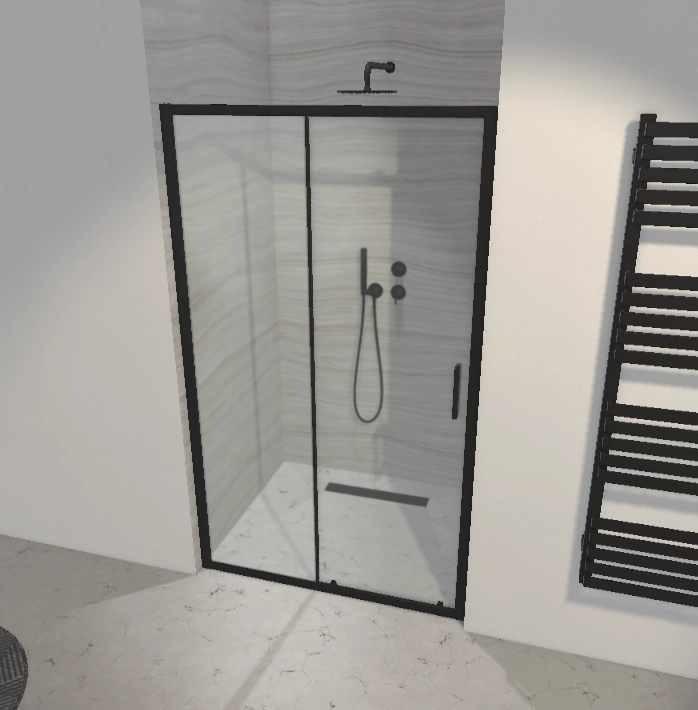 Ușa de nișă Radaway Premium Pro Black DWJ 100x200 Stânga — 2