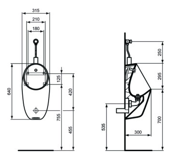 Vas urinal Ideal Standard i.Life 6V — 5