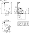 Унитаз напольный Ideal Standard Tesi BackToWall Aquablade