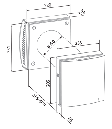 Комнатная приточно-вытяжная установка BLAUBERG Vento Expert A100--1 S 10 W V.2 — вид 2